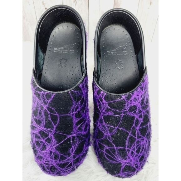 Dansko Clogs Purple Swirl, Purple Wave, Size EU36, Felted Wool Clog - Picture 5 of 12